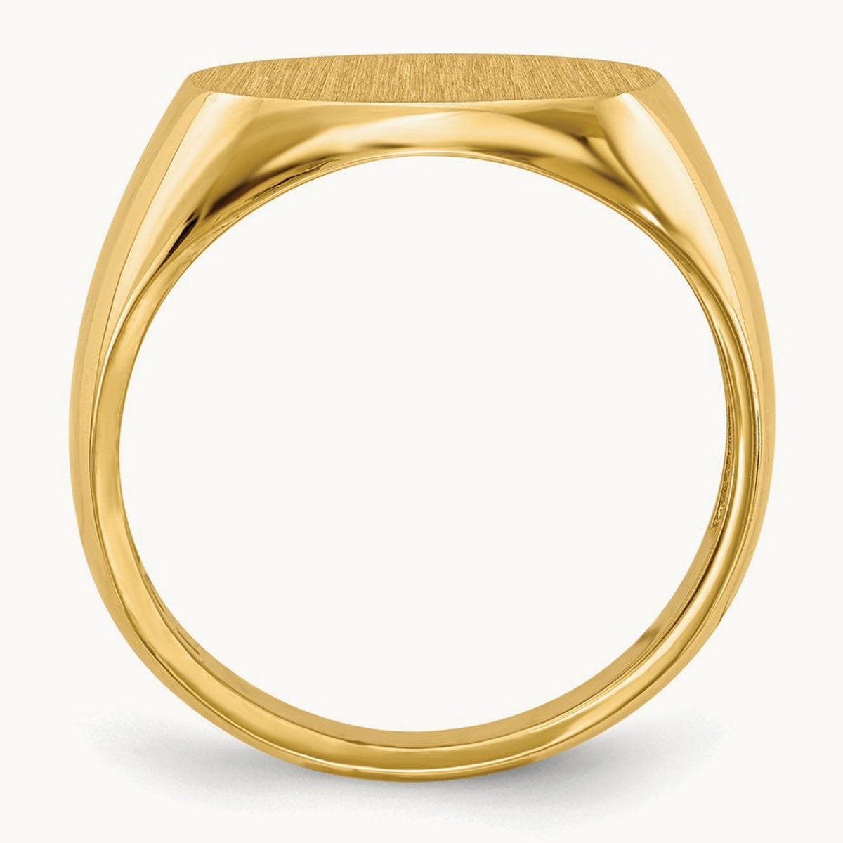 Open Back Mens Signet Ring — photo set