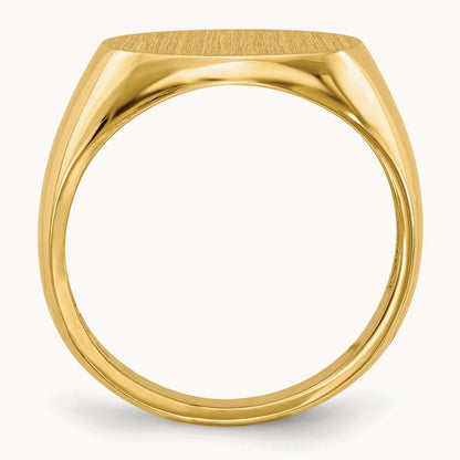 Open Back Mens Signet Ring — photo set