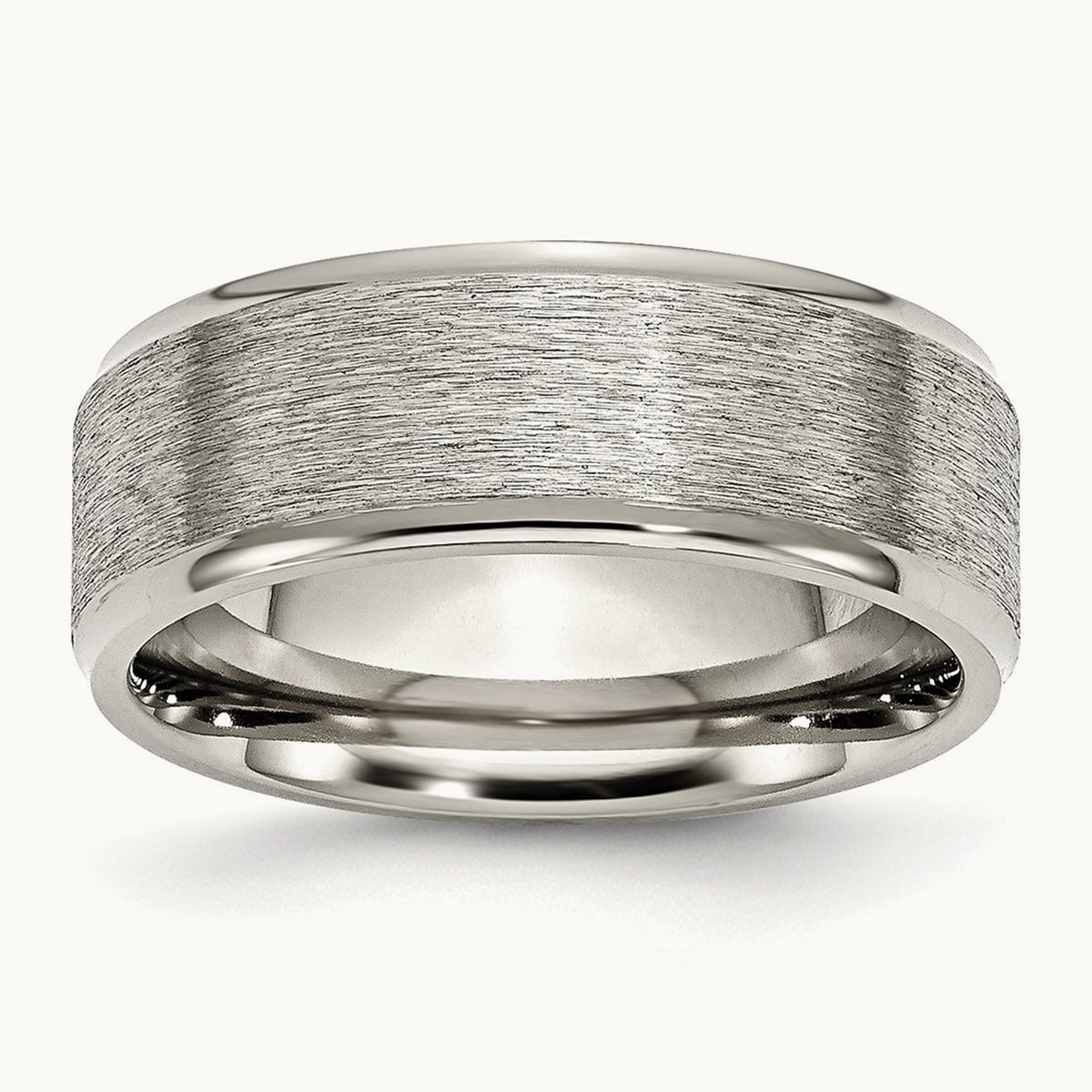 Polished with Grain Finish Center Ridged Edge Band — photo set