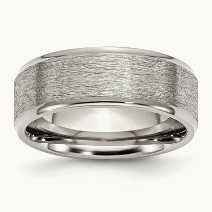 Polished with Grain Finish Center Ridged Edge Band — photo set