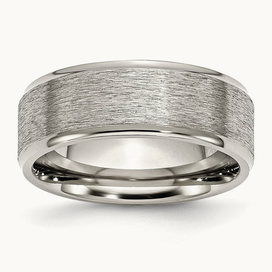 Polished with Grain Finish Center Ridged Edge Band — photo set