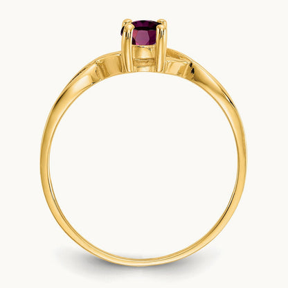 Rhodolite Garnet Birthstone Ring, 14K