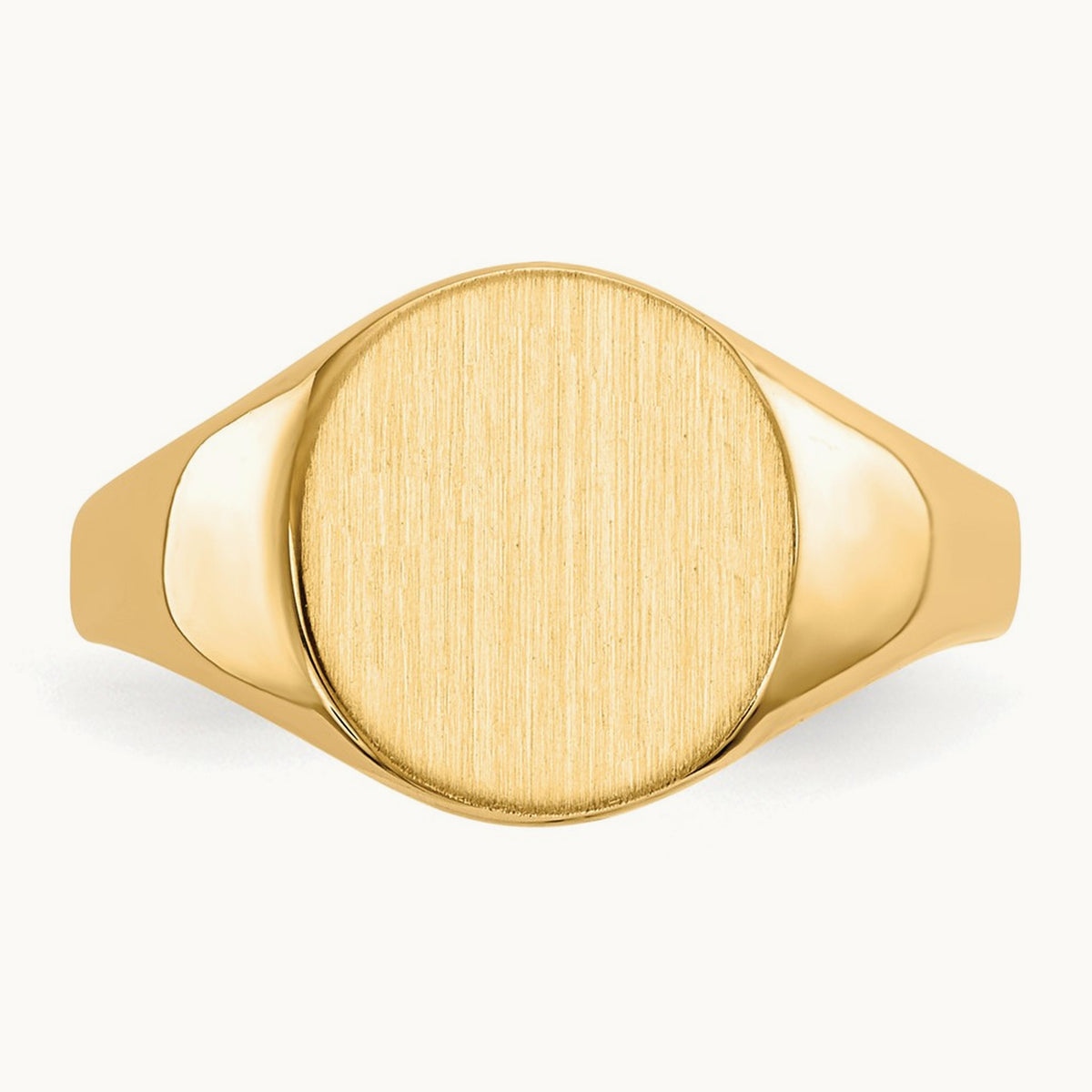 9.5x10. Closed Back Signet Ring, 0mm, 14K