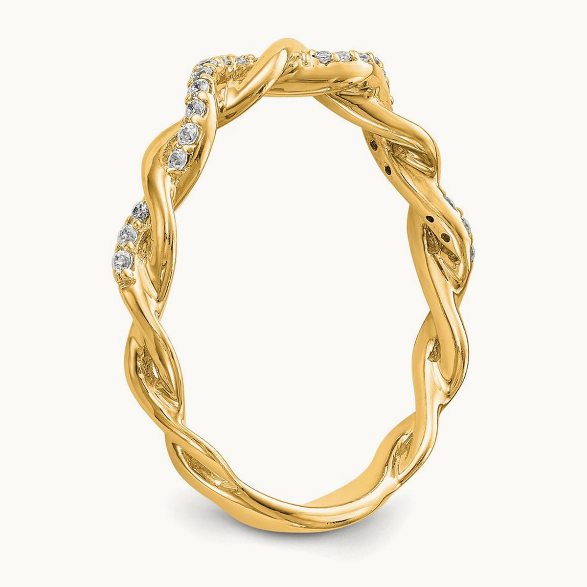 Peg Set Diamond Semi-mount Criss-Cross Eng Ring, 14K Yellow Gold