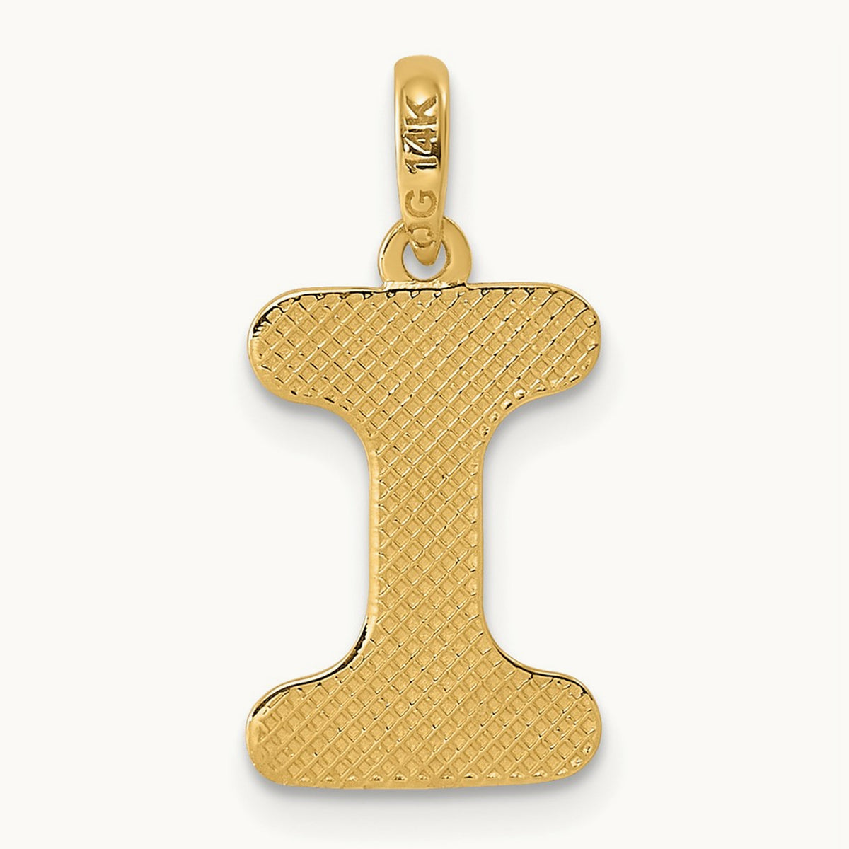 Fancy Letter I, 14K Yellow Gold