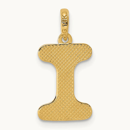 Fancy Letter I, 14K Yellow Gold