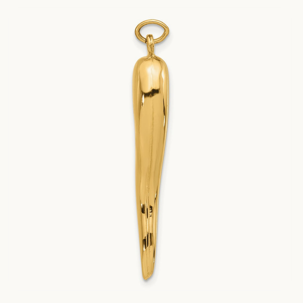 Polished Hollow Italian Horn Pendant — 43.2mm