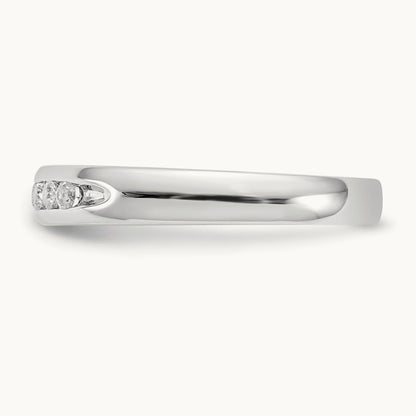 7-Stone Diamond Channel Band, 14K White Gold