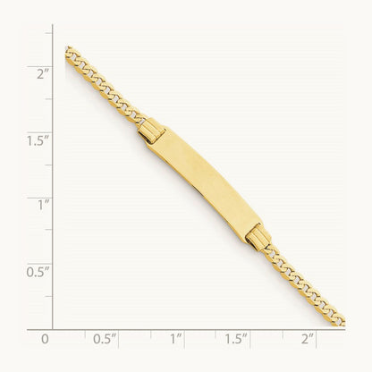 Children's Curb Link ID Bracelet, 14K
