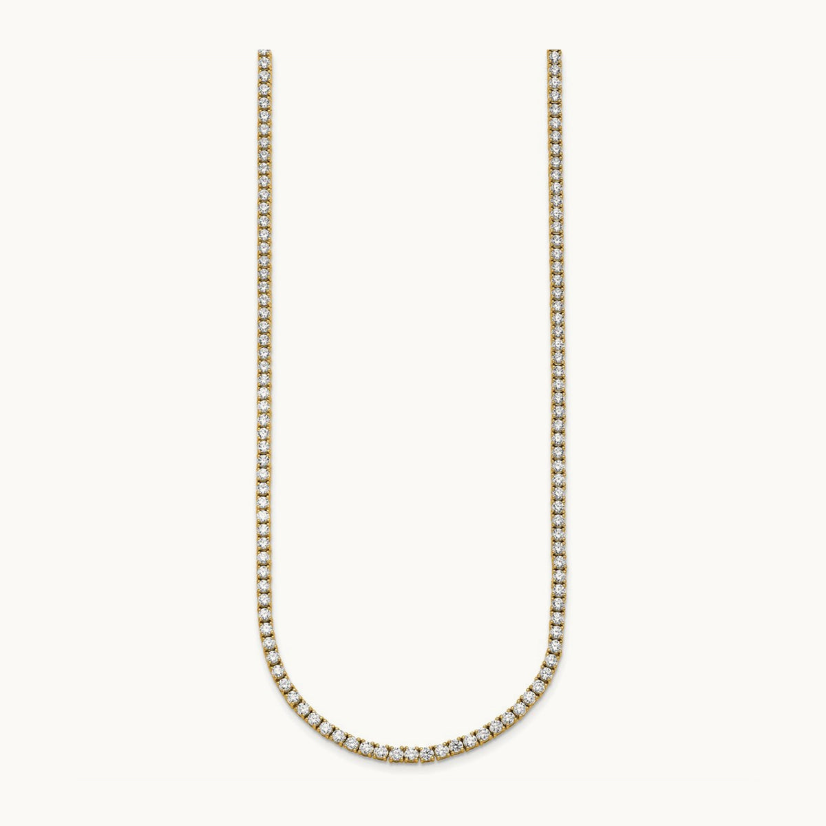 Straight Tennis Necklace, 9-12 ct Lab-Grown Diamond