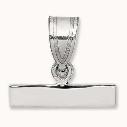 Medium Polished Top Charm, 14K White Gold