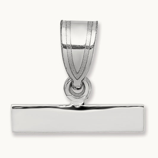 Medium Polished Top Charm, 14K White Gold