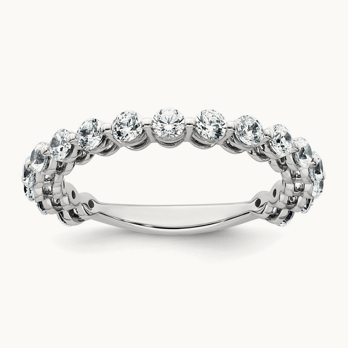 Wedding Band, 1.00 ct tw Lab-Grown Diamond — 14K White Gold