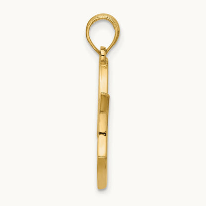 Polished Mom And Heart Pendant, 14K