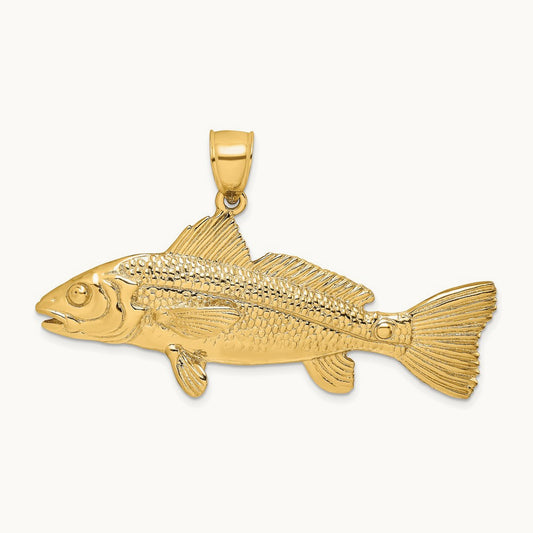 3-D Red Fish Charm — 19.7mm