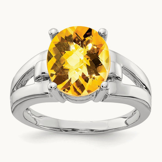 Oval Citrine Checker ring — photo set