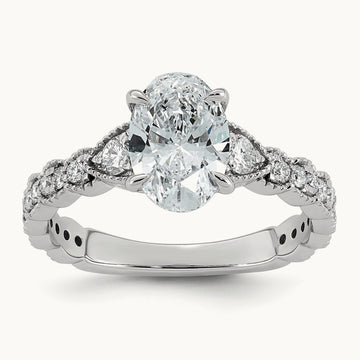 Oval Center Ring, 2.00 ct tw Lab-Grown Diamond