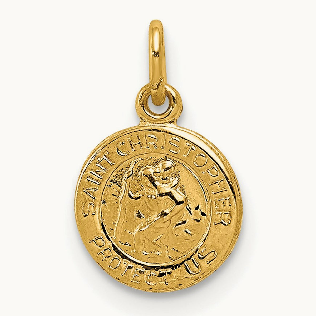 Saint Christopher Medal Charm, 14K
