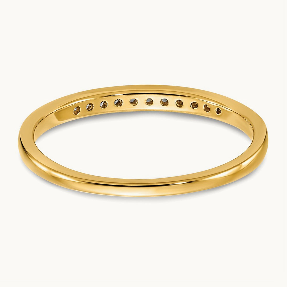 Channel Set Band, 0.10-1.00 ct tw Lab-Grown Diamond — 1/10 ct, 14K Yellow Gold