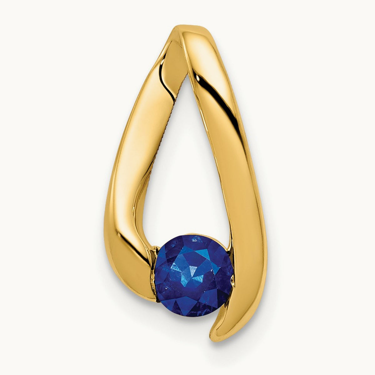 Sapphire Pendant — 14K Yellow Gold