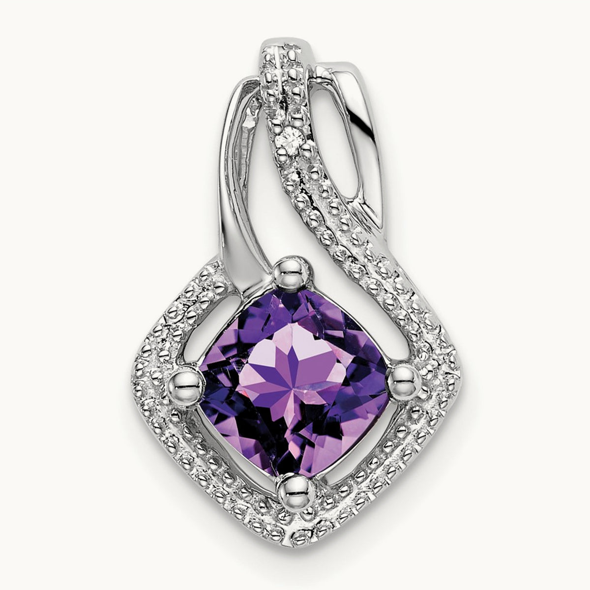 Amethyst and Diamond Pendant — photo set
