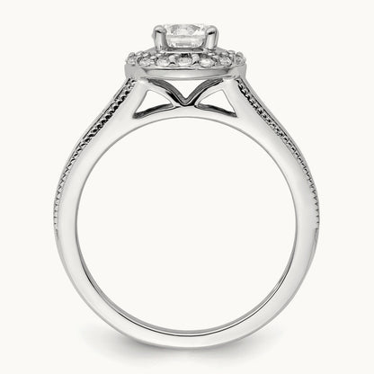 Halo Engagement Ring, 1.00 ct tw Lab-Grown Diamond