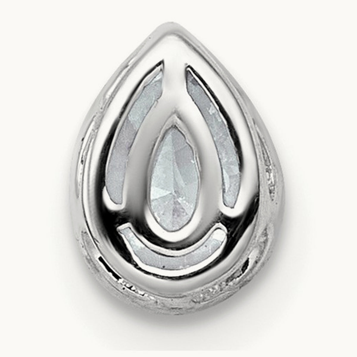 Pear Bezel Chain Slide, 0.25-3.00 ct tw Lab-Grown Diamond — 1/2 ct, VS (Best), 14K White Gold