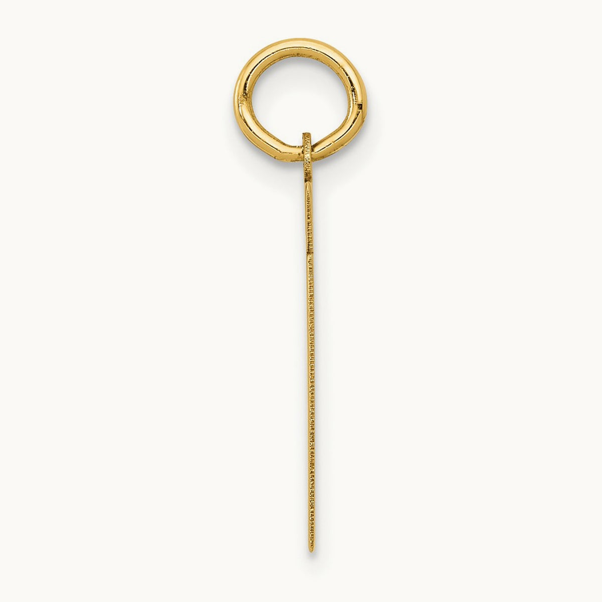 Small Polished Number 61 Charm, 14K