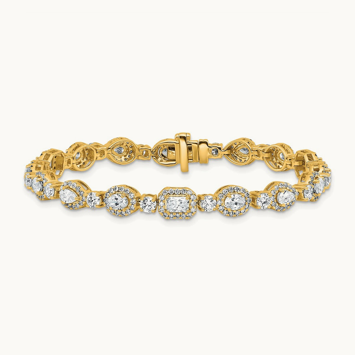 Fashion Tennis Bracelet, 5.50 ct tw Lab-Grown Diamond — 14K Yellow Gold