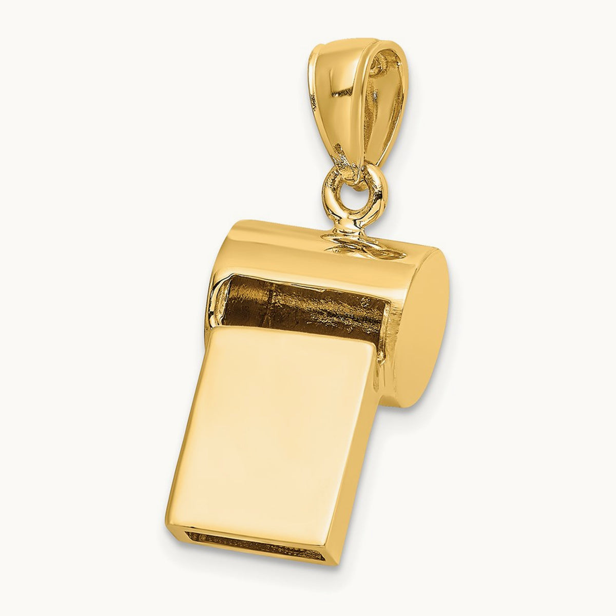 3-D Whistle Charm, 14K