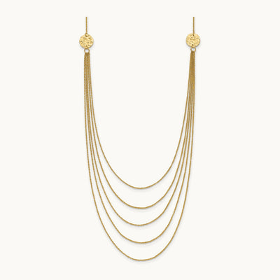 Five Strand Necklace, 14K