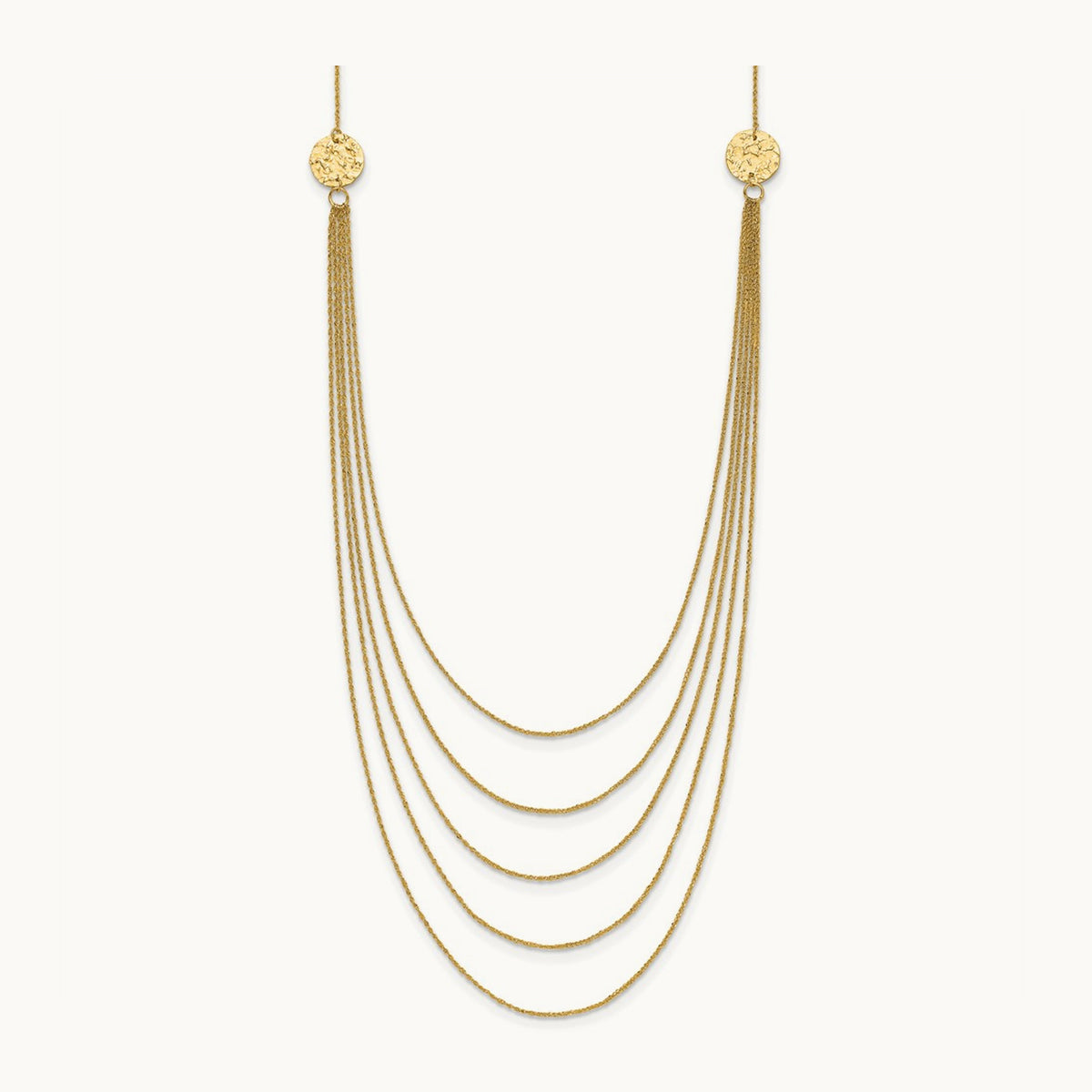 Five Strand Necklace, 14K