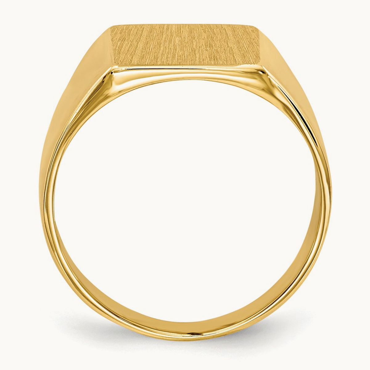11.0x11. Closed Back Signet Ring, 5mm, 14K