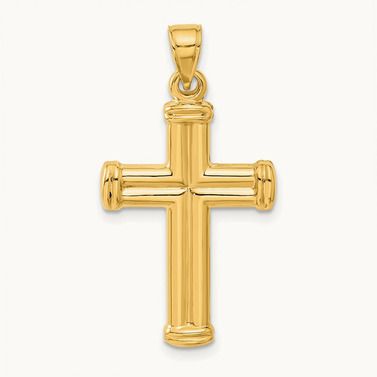 Hollow Cross Pendant, 14K