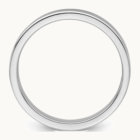 Sterling Silver Rhodium-plated 3mm Flat Band