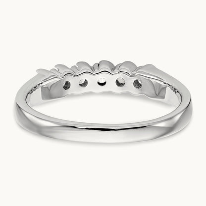 5-Stone Diamond Band, 0.20 ct tw — 14K White Gold