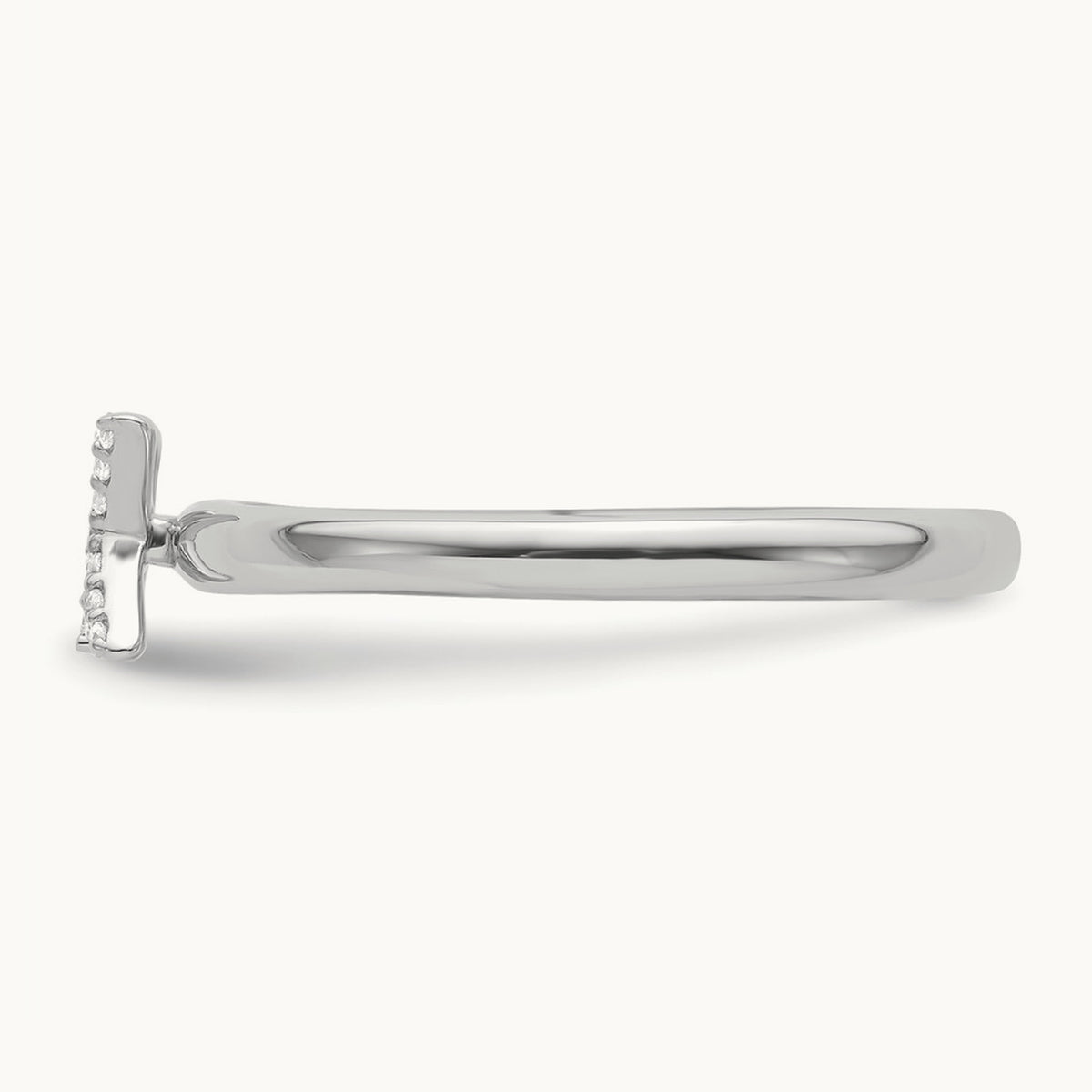 Stackable Diamond Ring — 14K White Gold, K