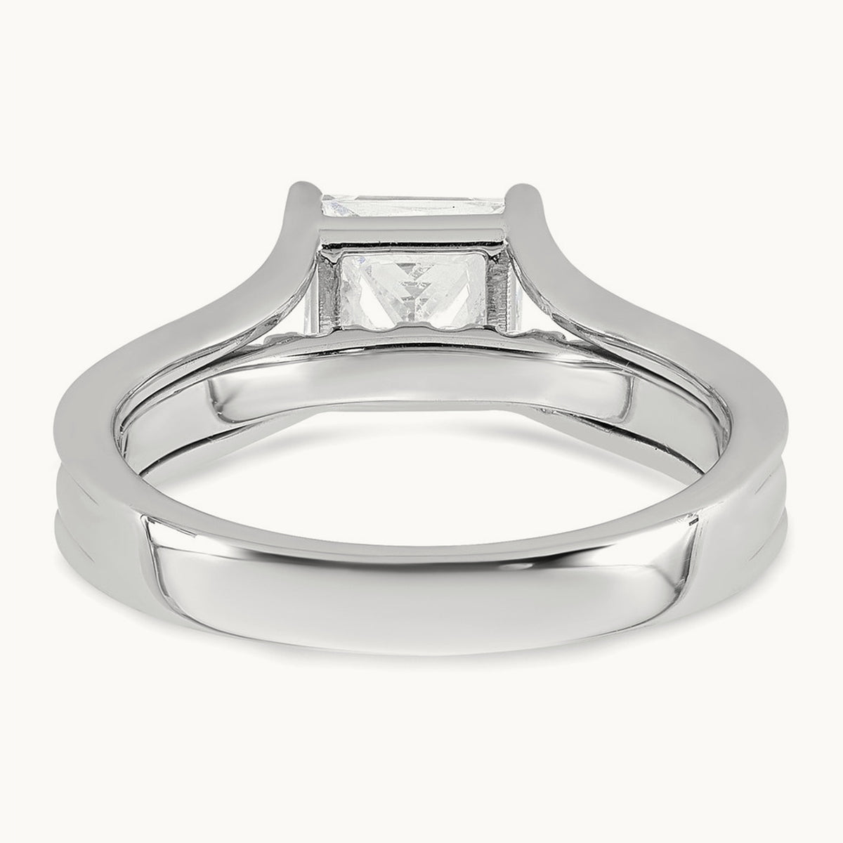 Princess Engagement Ring, 1.75-3.00 ct tw Lab-Grown Diamond — 1 7/8 ct, 14K White Gold