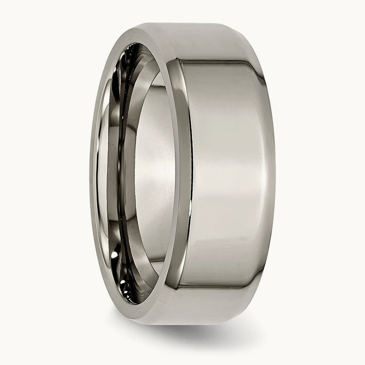 Polished Beveled Edge Band — 8mm