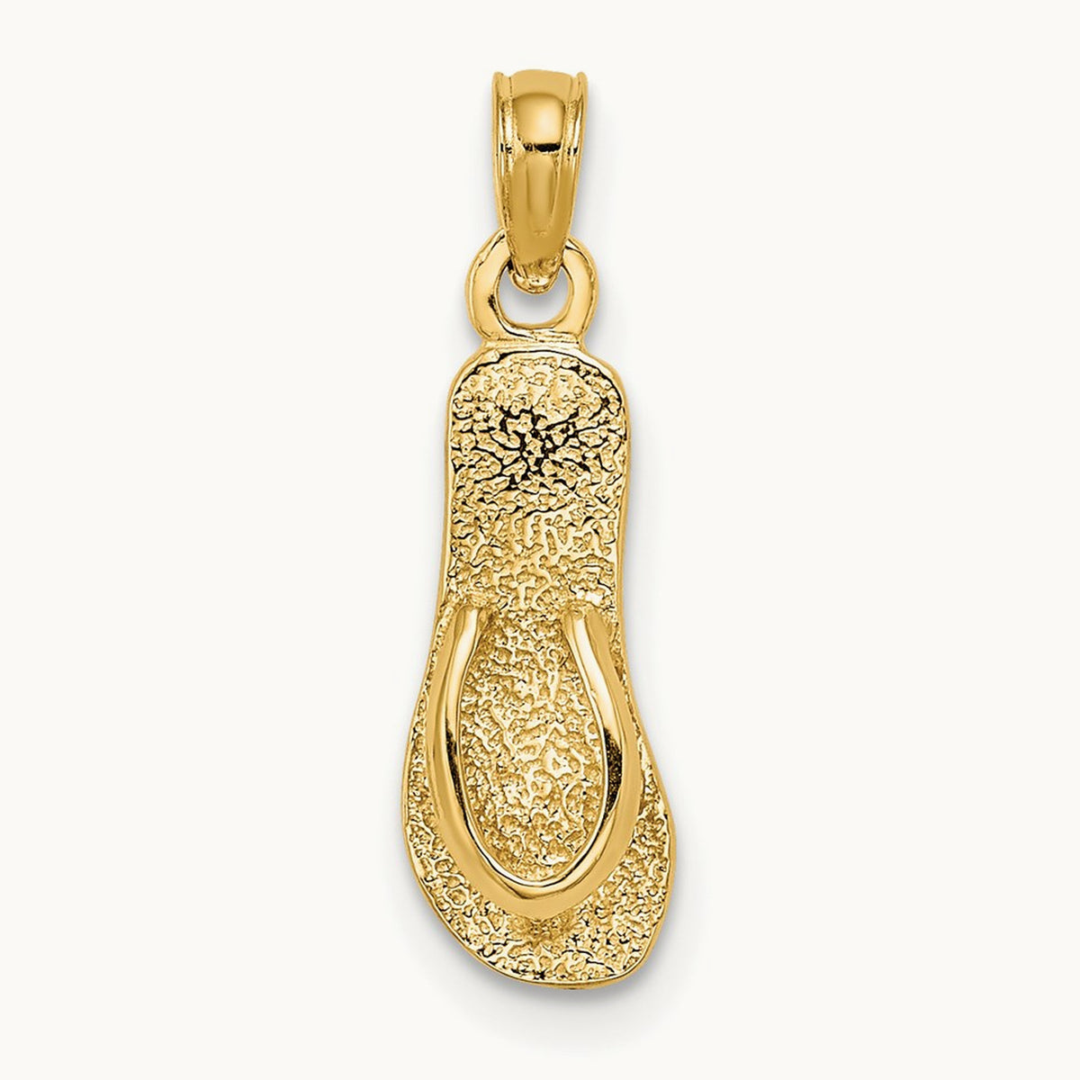 Single Polished Strap Flip-Flop Charm — 20.1mm
