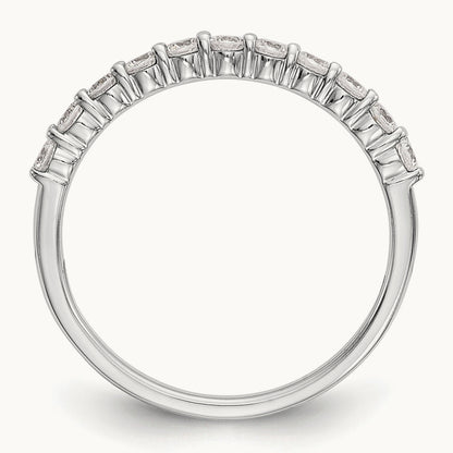 11-Stone Diamond Band, 14K White Gold