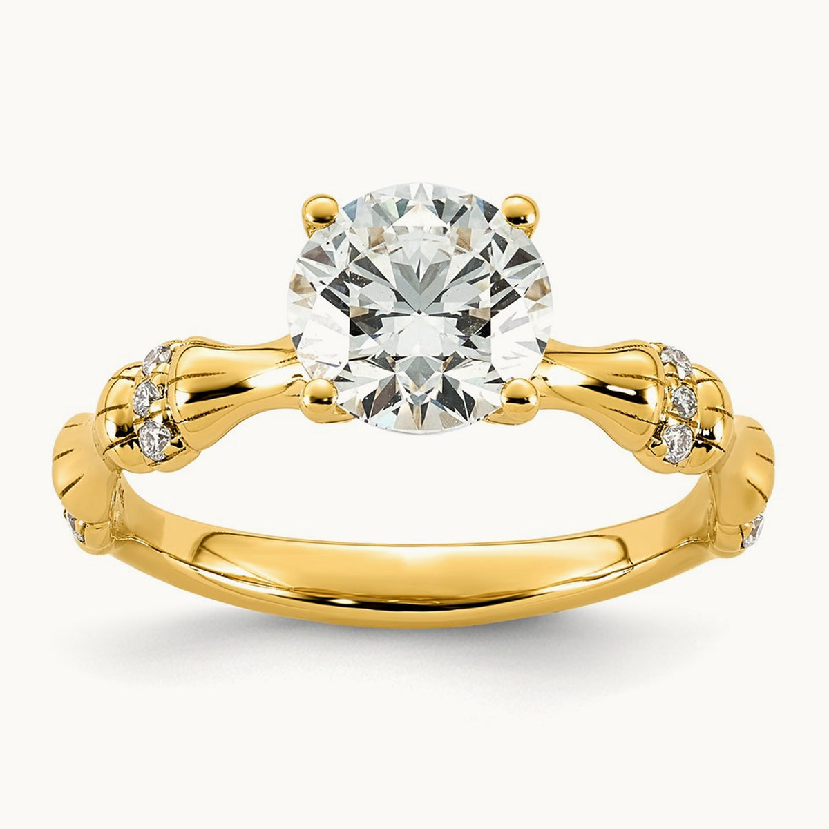 Round Center Ring, 1 5/8-3 1/8 ct Lab-Grown Diamond