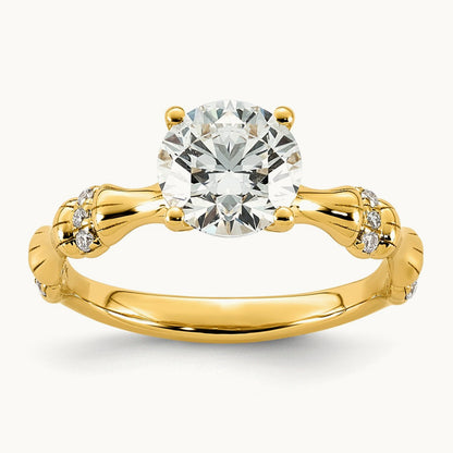 Round Center Ring, 1 5/8-3 1/8 ct Lab-Grown Diamond