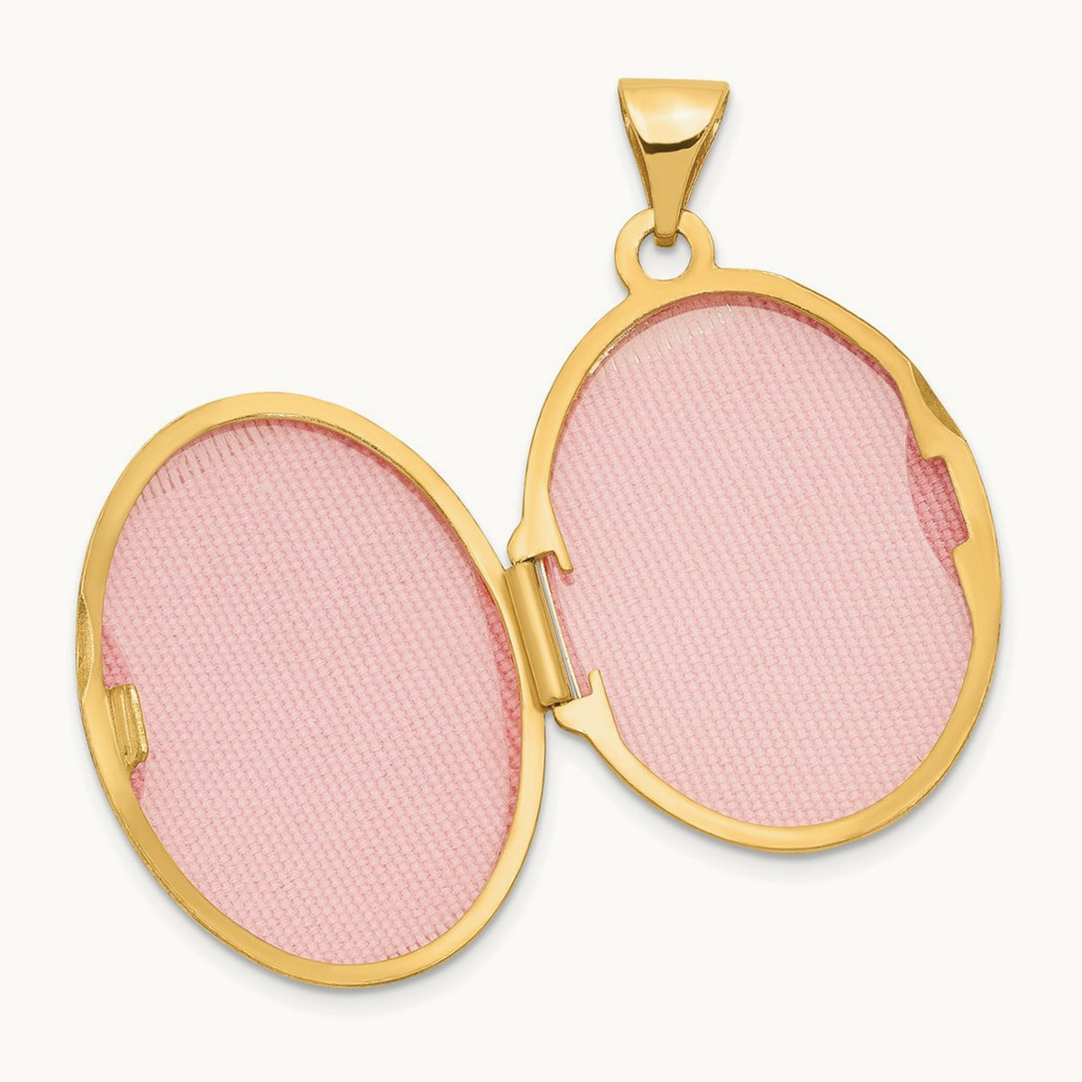 Domed Scroll Design Oval Locket, 14K