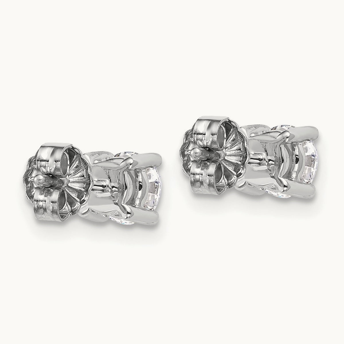 Round Heavyweight Stud Earrings, 0.10-7.00 ct tw Lab-Grown Diamond — 1 ct, 18K White Gold