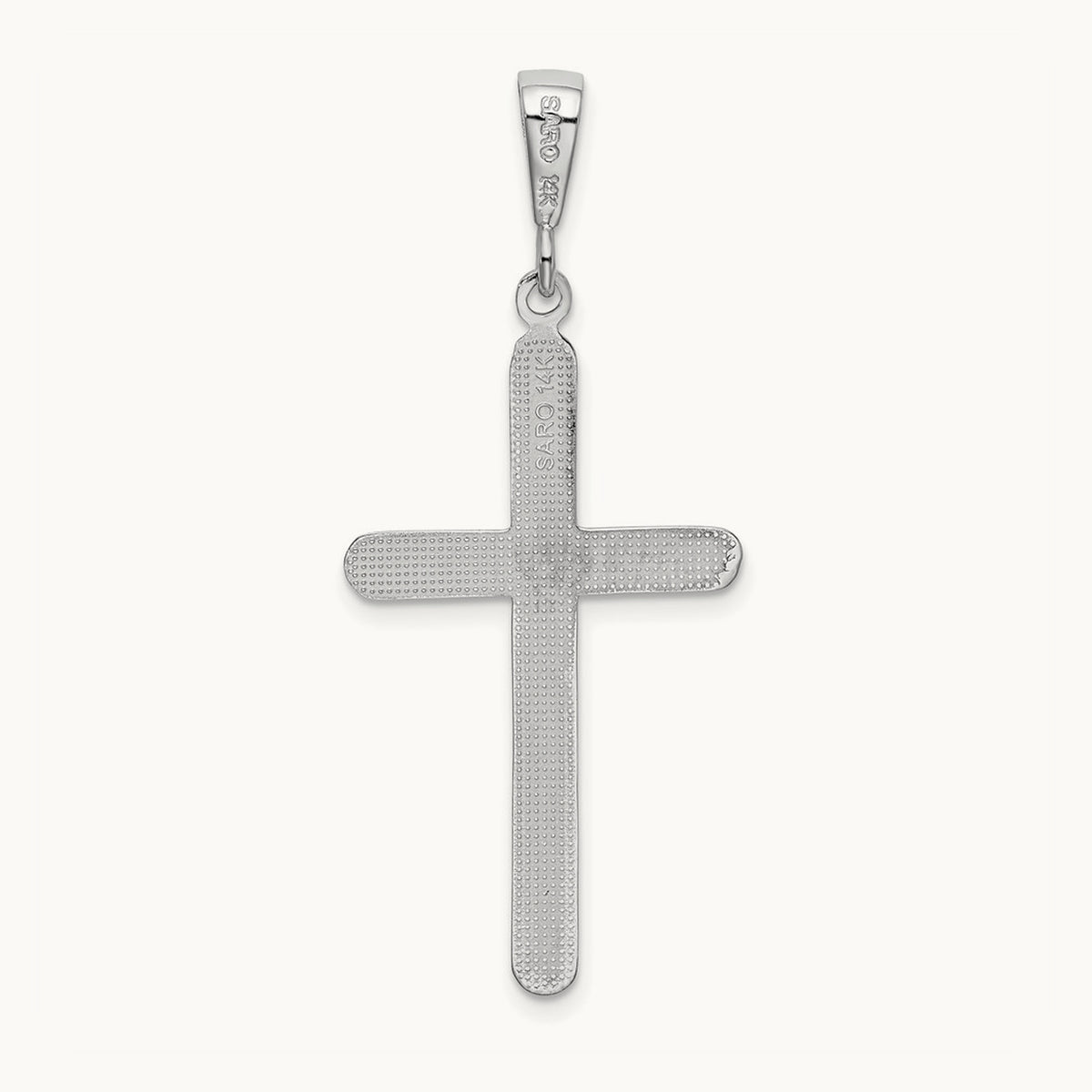 Cross Pendant, 14K White Gold