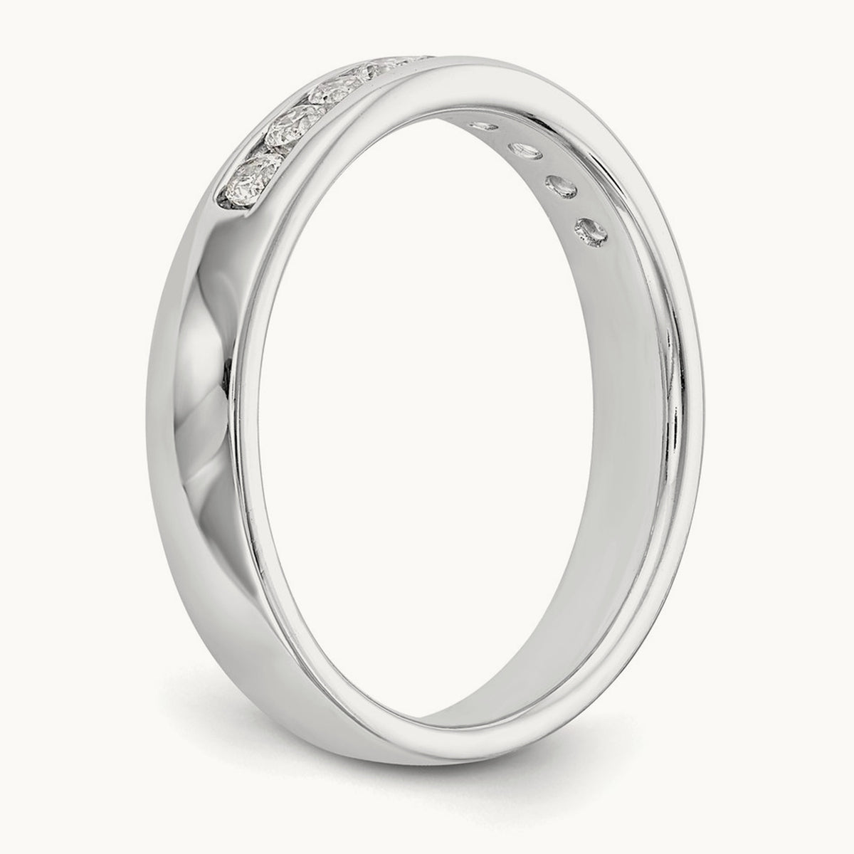 9- Stone Closed Channel Band Mounting, 1.9mm, 14K White Gold