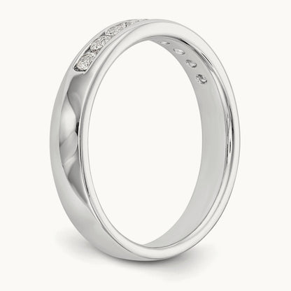 9- Stone Closed Channel Band Mounting, 1.9mm, 14K White Gold