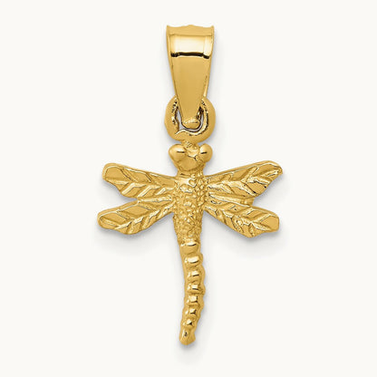 Dragonfly Pendant, 14K