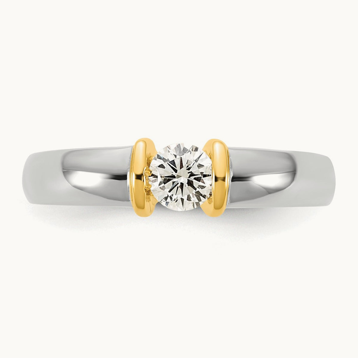 .33ct Ladies Diamond Wedding Band, 14K Two-tone